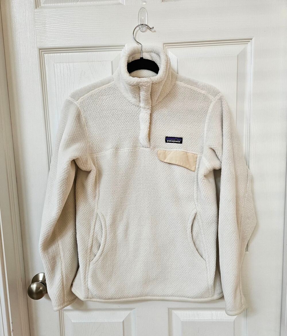 Patagonia Re-Tool Snap-T Fleece Pullover Women's Medium Ivory Cream